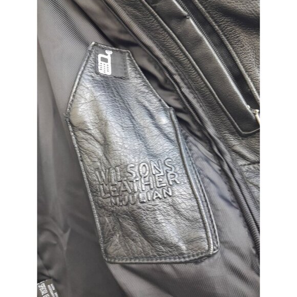 Wilsons Leather M Julian Classic Mid-Length Leather Thinsulate Coat Black Size L - Picture 6 of 13